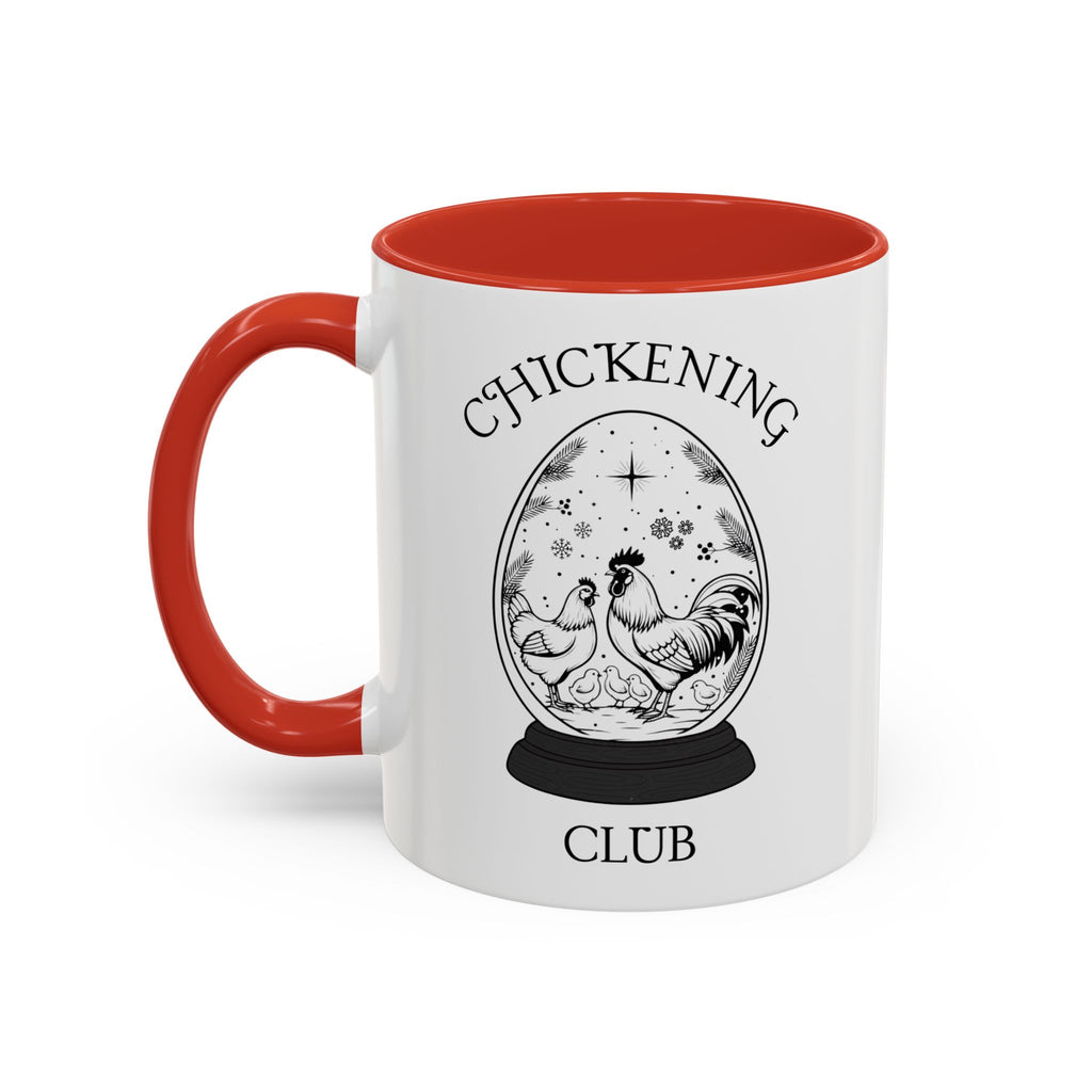 Chickening Club Winter Wonderland Snow Globe Ceramic Accent Mug