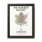 Capricorn The Resilient Realist Pine Framed Matte Canvas