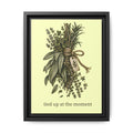 Tied Up at the Moment Kitchen Herb Matte Framed Canvas Wall Art