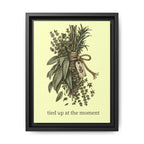 Tied Up at the Moment Kitchen Herb Matte Framed Canvas Wall Art