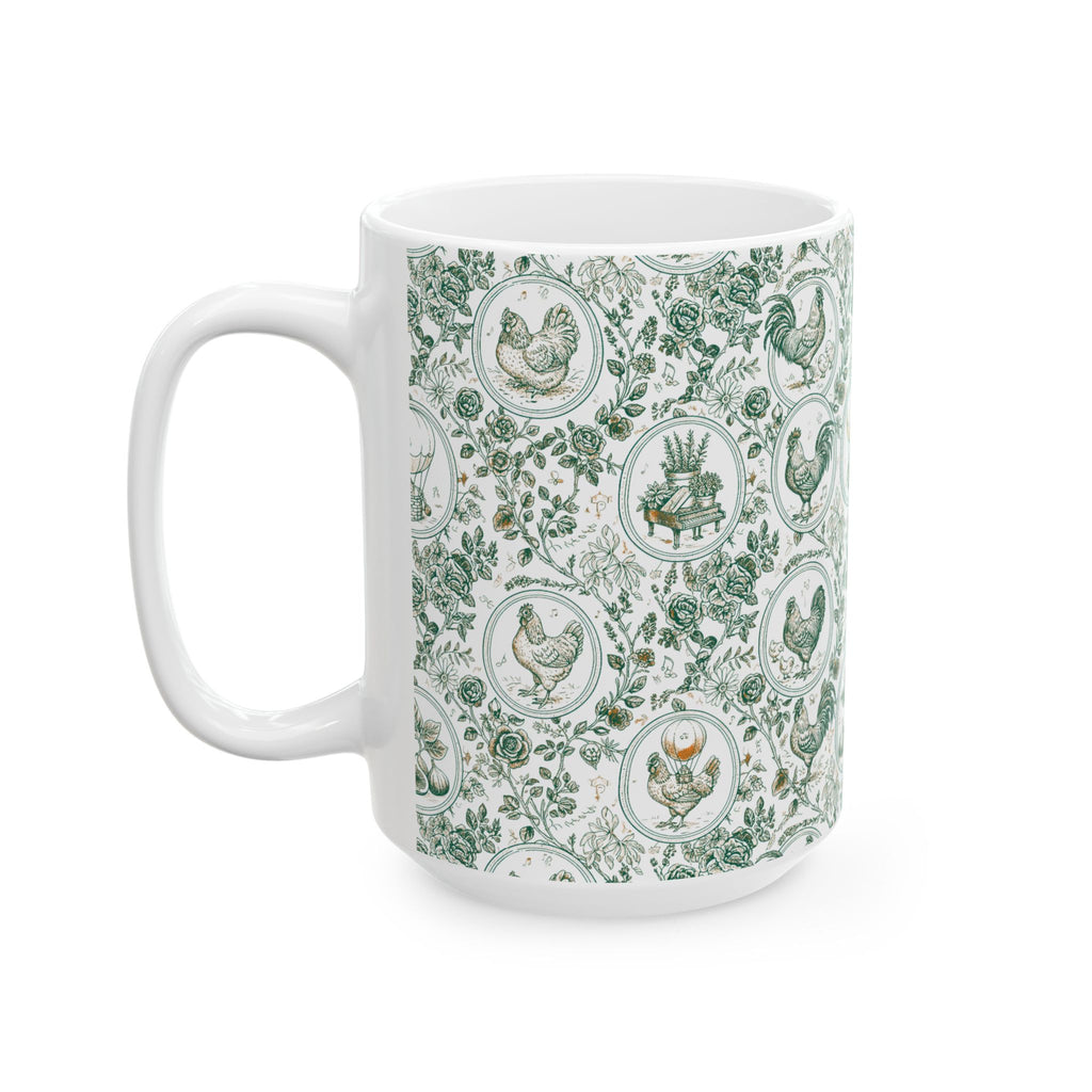 Botanical Coop Toile Ceramic Mug