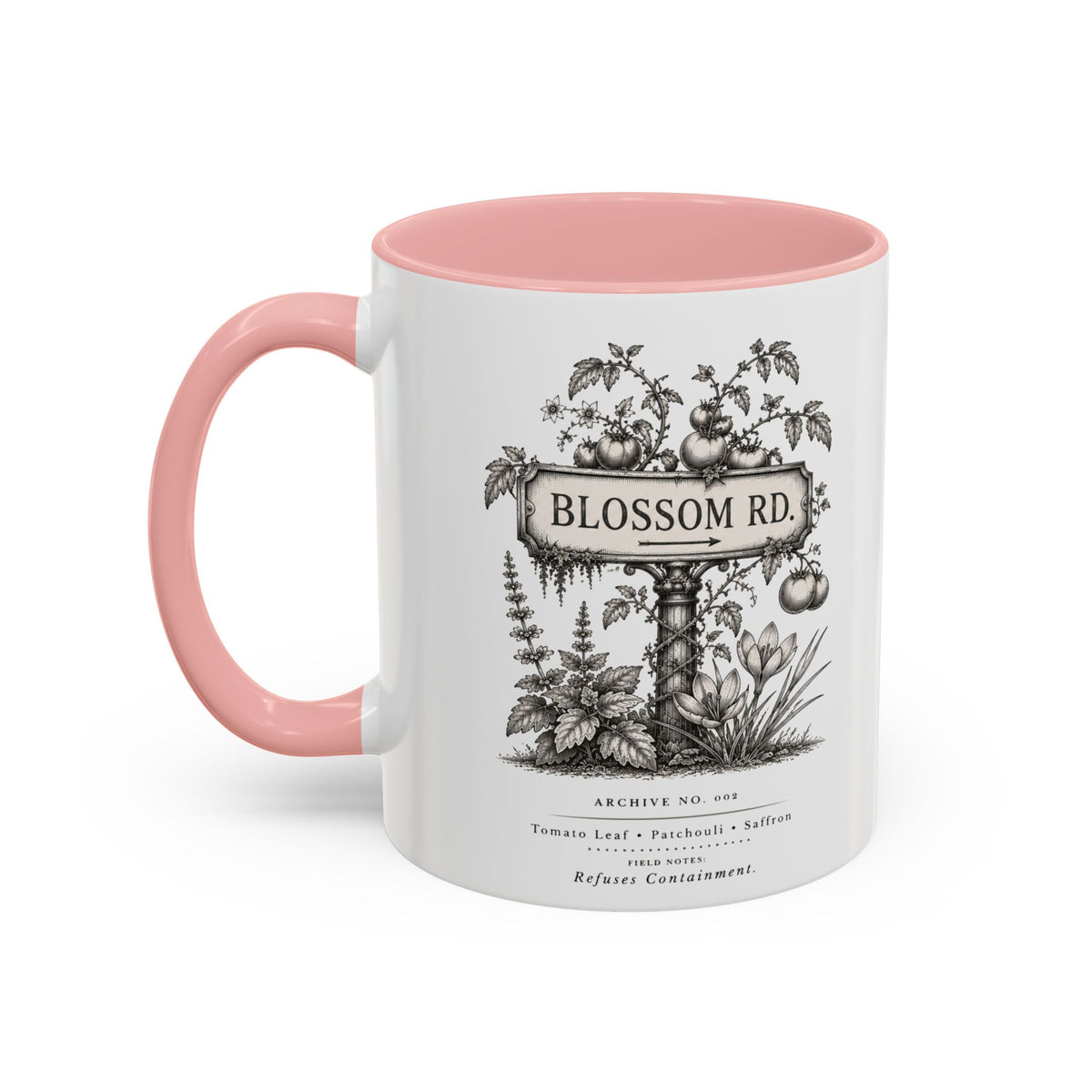 BLOSSOM RD Vintage Botanical Ceramic Accent Mug