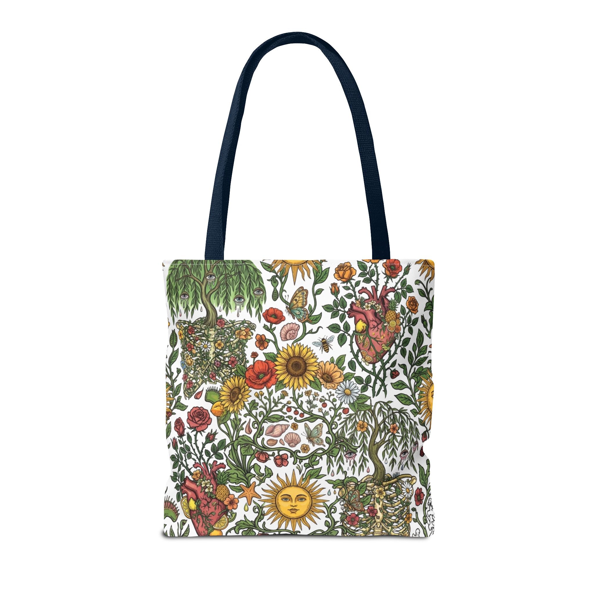 Sunny Anatomical Floral Fantasy Garden Eco Shopper Tote Bag
