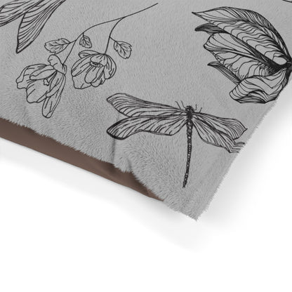Dragonfly Floral Pet Bed