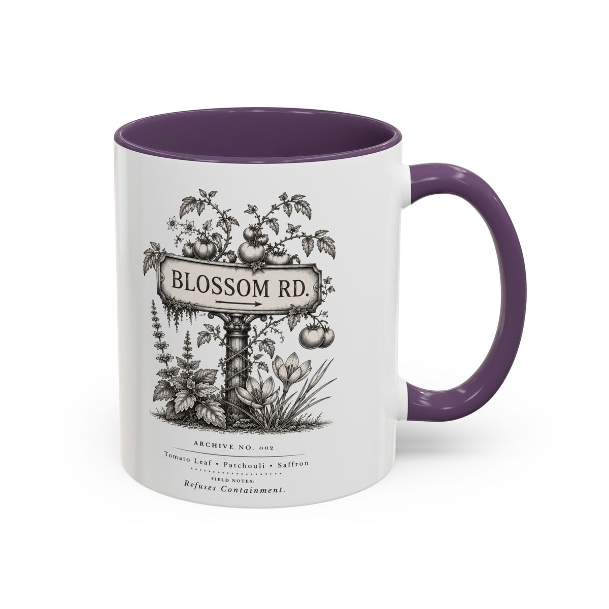 BLOSSOM RD Vintage Botanical Ceramic Accent Mug