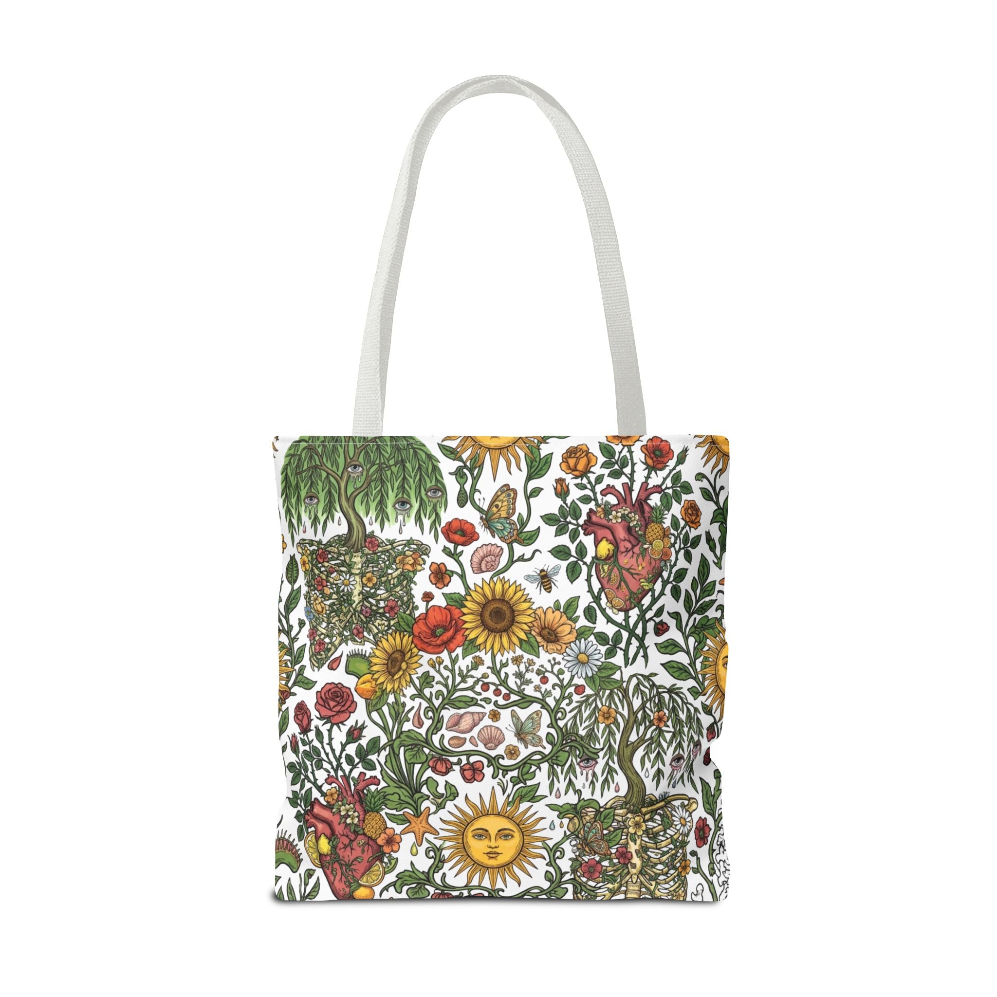 Sunny Anatomical Floral Fantasy Garden Eco Shopper Tote Bag