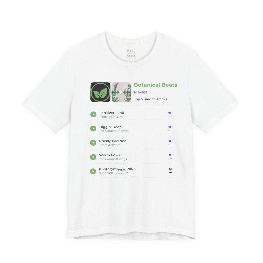 Botanical Beats Garden Grooves Playlist Short Sleeve Tee