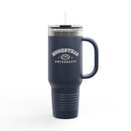 Homestead University 40oz Insulated Travel Mug – Large Stainless Tumbler with Straw