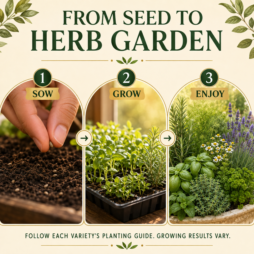 35 Herb Seeds for Planting | Medicinal & Culinary Variety Pack
