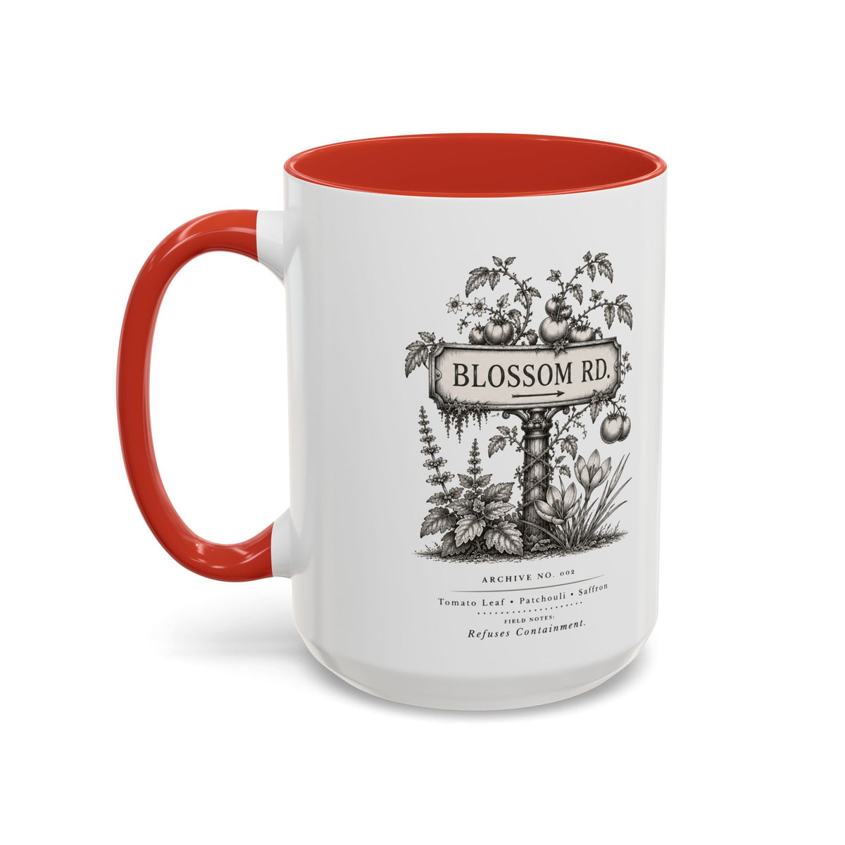 BLOSSOM RD Vintage Botanical Ceramic Accent Mug