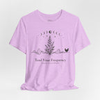 Tend Your Frequency: Adjust Accordingly Moon Phase Botanical Tee