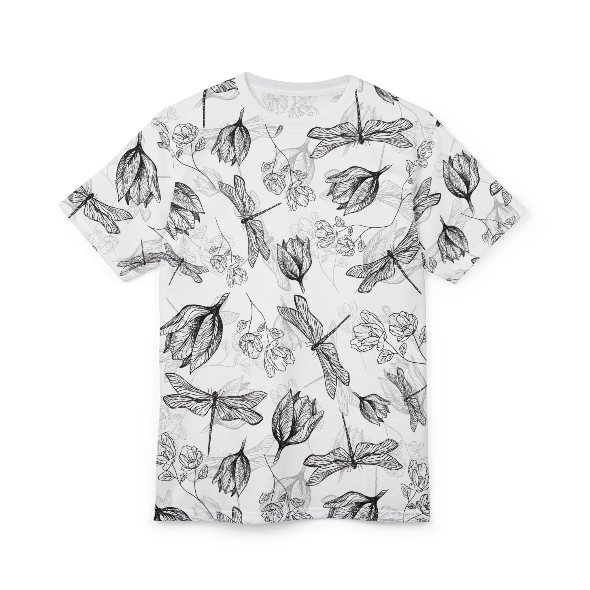 Dragonfly Floral Garden Unisex T-Shirt