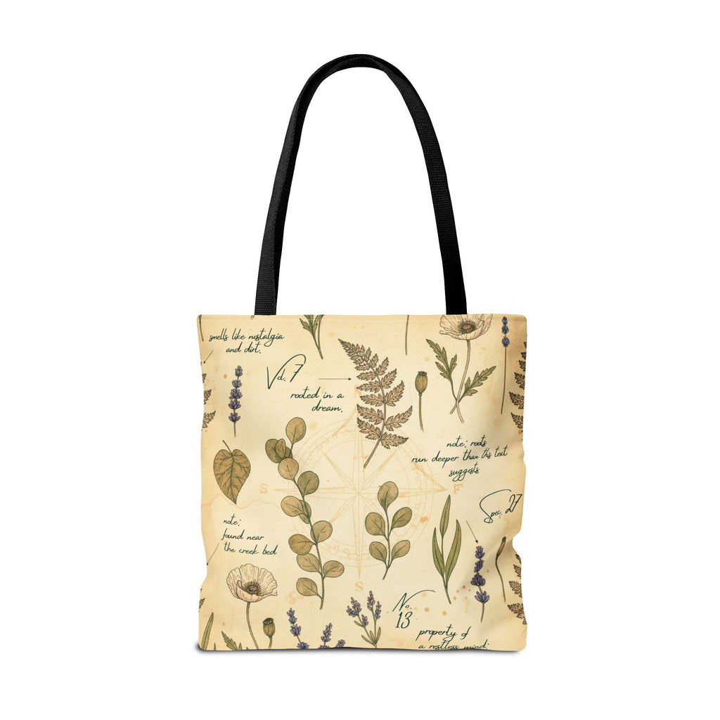 Field Guide Vintage Botanical Sketch Tote Bag