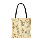 Field Guide Vintage Botanical Sketch Tote Bag