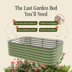 17" Tall 6 In 1 "No Tools Needed" Premium Metal Raised Garden Bed Kit
