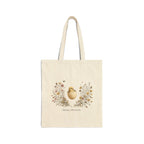 Spring Obviously Chick Floral Tote — Cotton Canvas Grocery & Market Bag