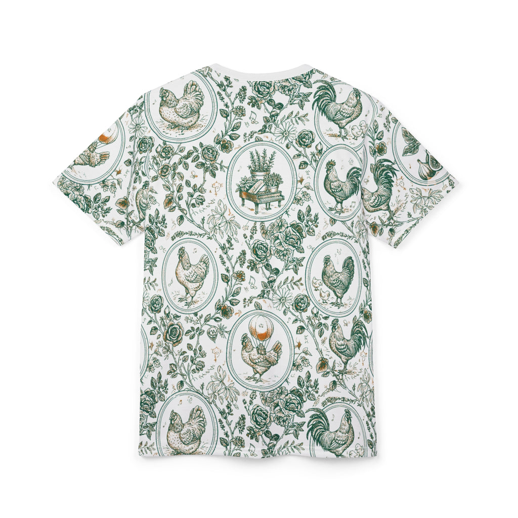 Botanical Coop Toile Vintage Farmhouse Tee