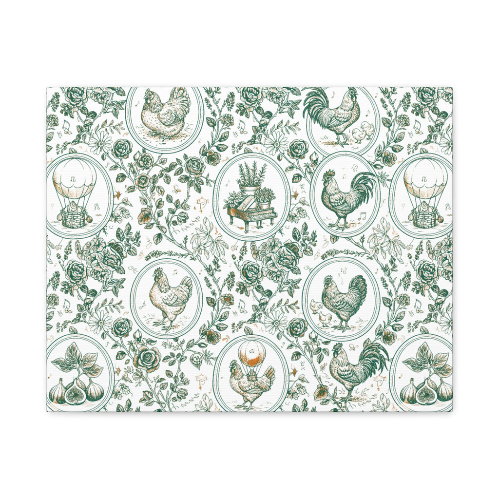 Botanical Coop Toile Canvas Art