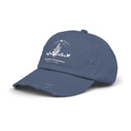 Tend Your Frequency: Adjust Accordingly Botanical Moon Phase Distressed Cap
