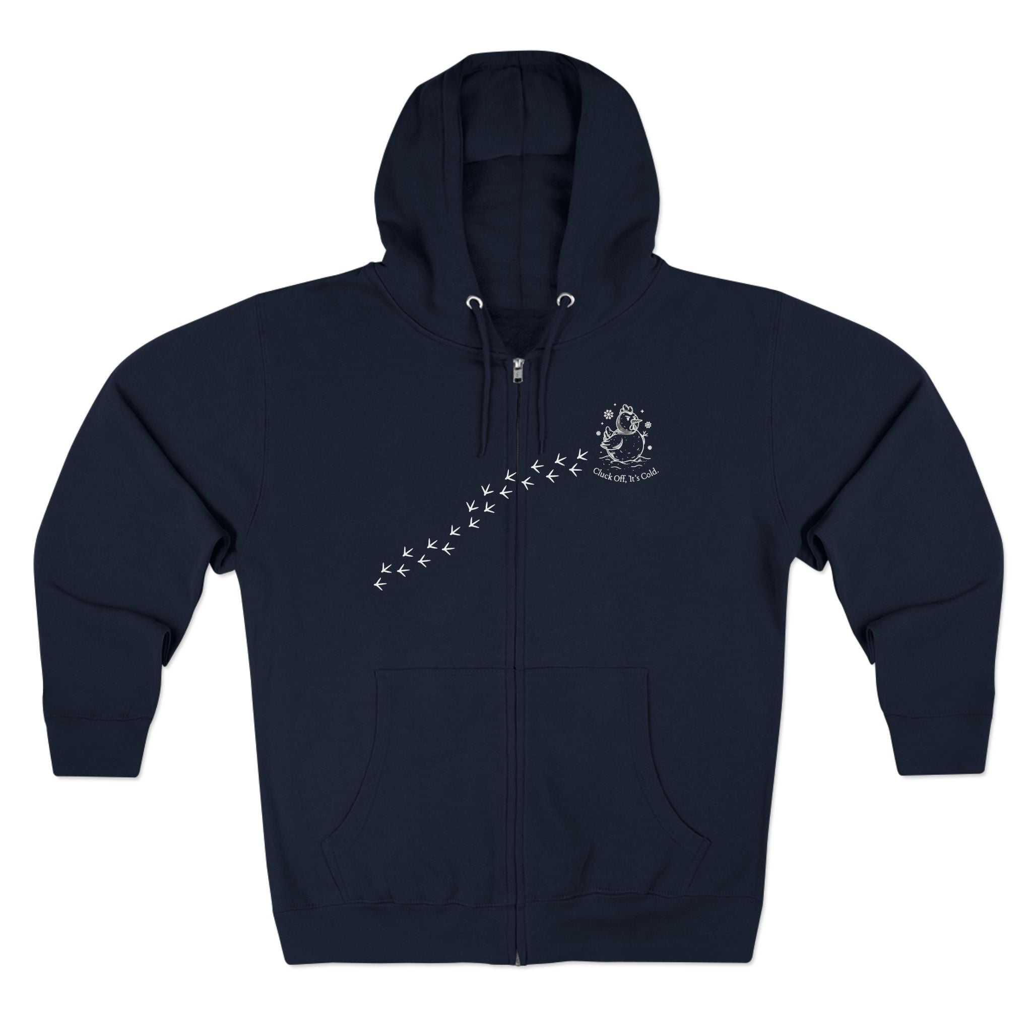 Chickening Club Winter Wonderland Snow Globe Zip Hoodie