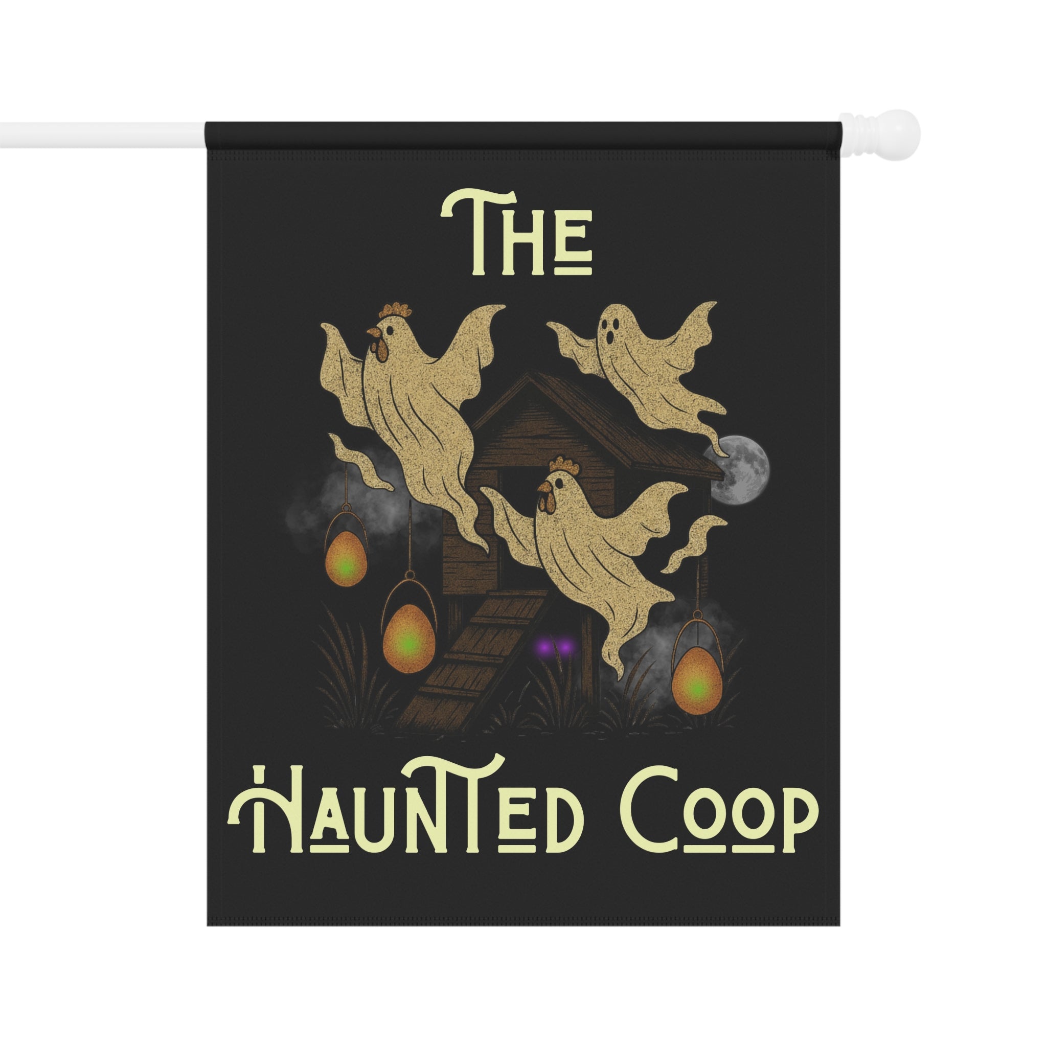 The Haunted Coop Garden & House Banner