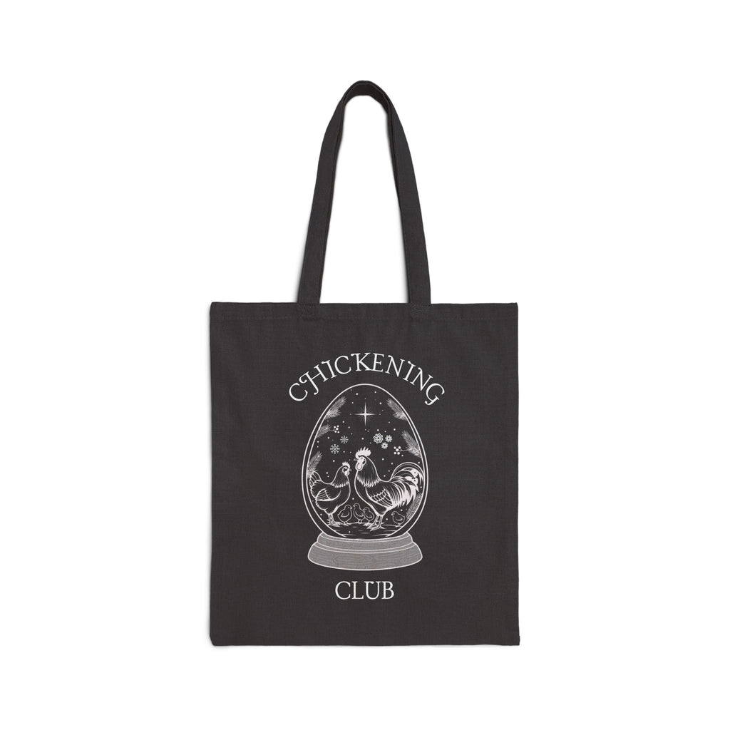 Chickening Club Winter Wonderland Snow Globe Canvas Tote