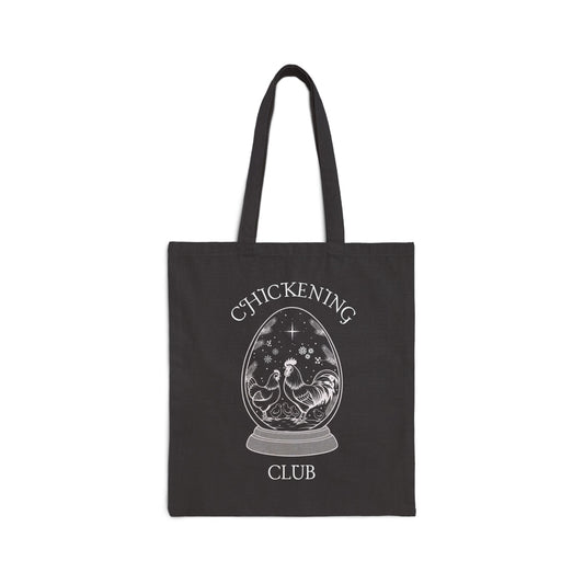 Chickening Club Winter Wonderland Snow Globe Canvas Tote