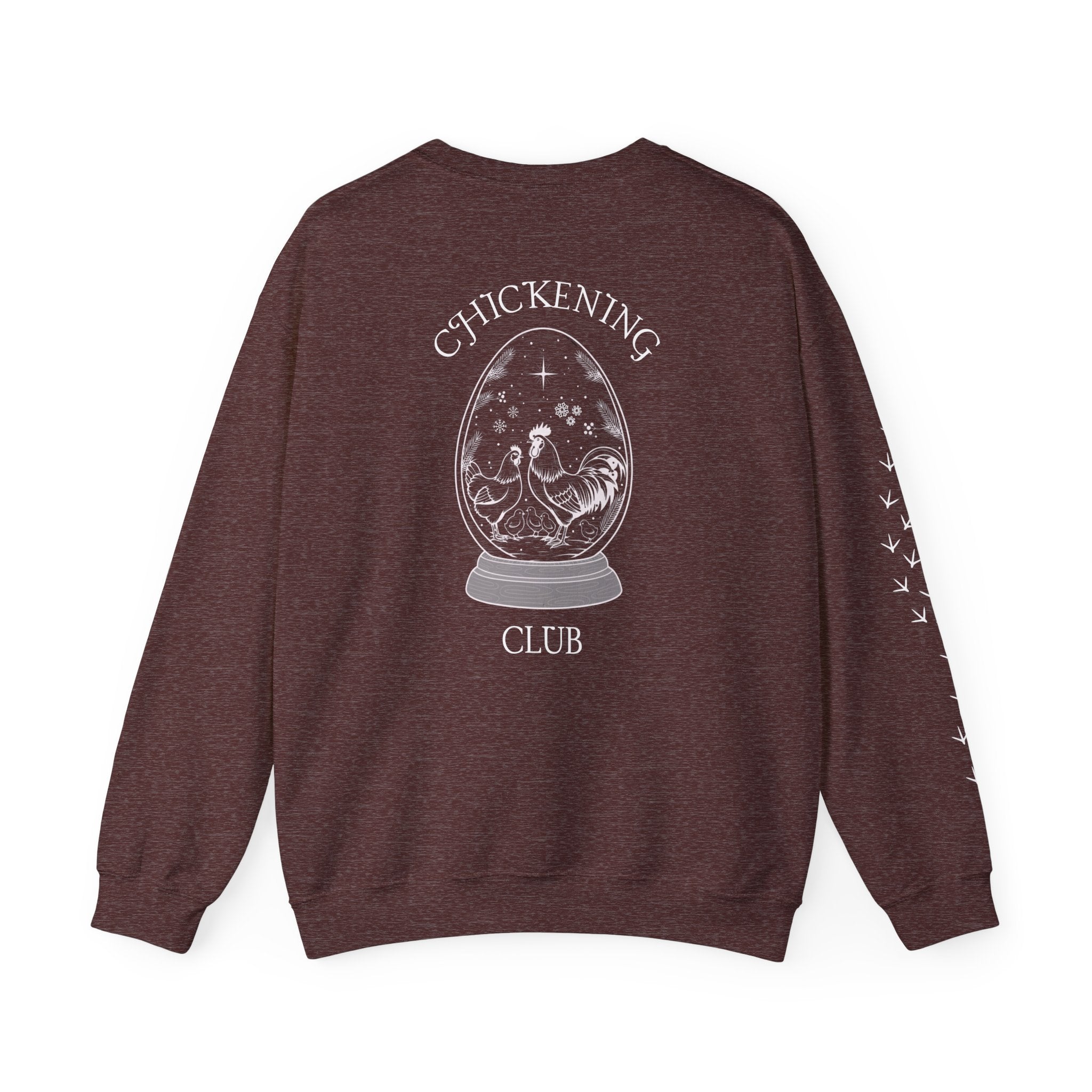 Chickening Club Winter Wonderland Snow Globe Crewneck Sweatshirt