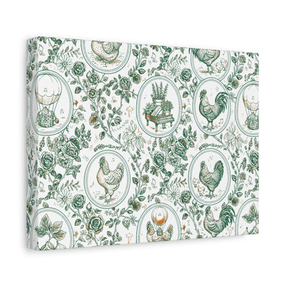 Botanical Coop Toile Canvas Art