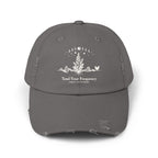 Tend Your Frequency: Adjust Accordingly Botanical Moon Phase Distressed Cap