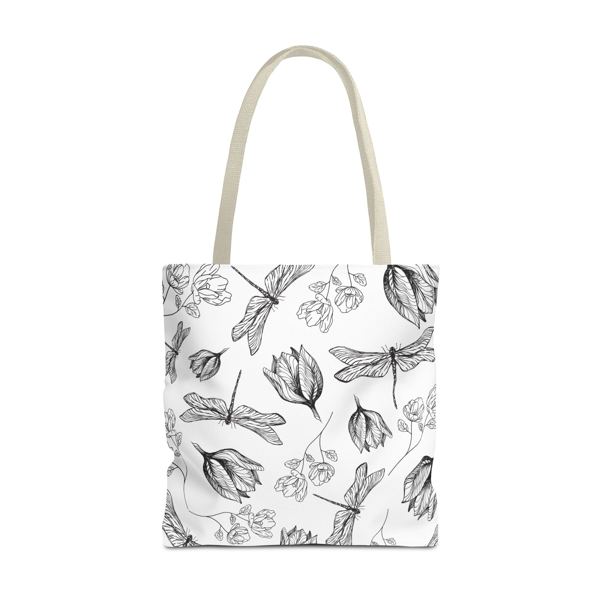 Dragonfly Floral Tote Bag