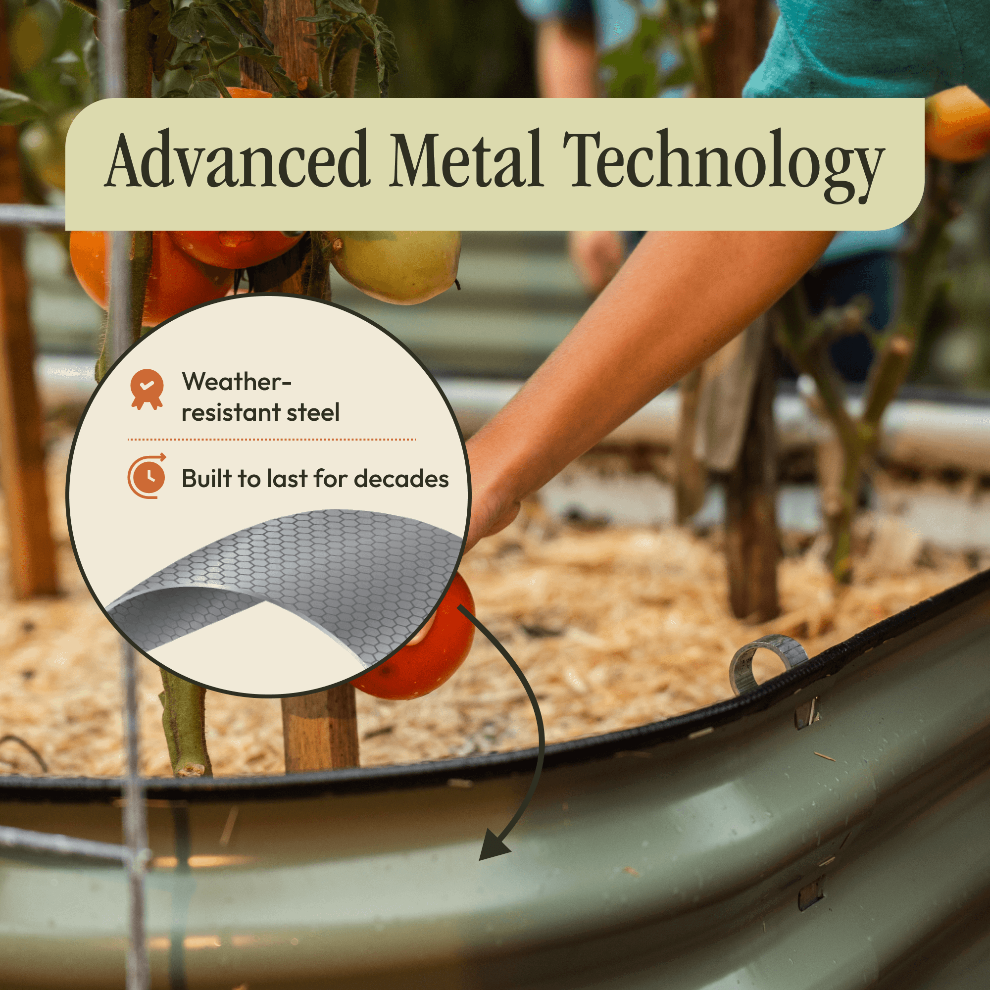 17" Tall 6 In 1 "No Tools Needed" Premium Metal Raised Garden Bed Kit