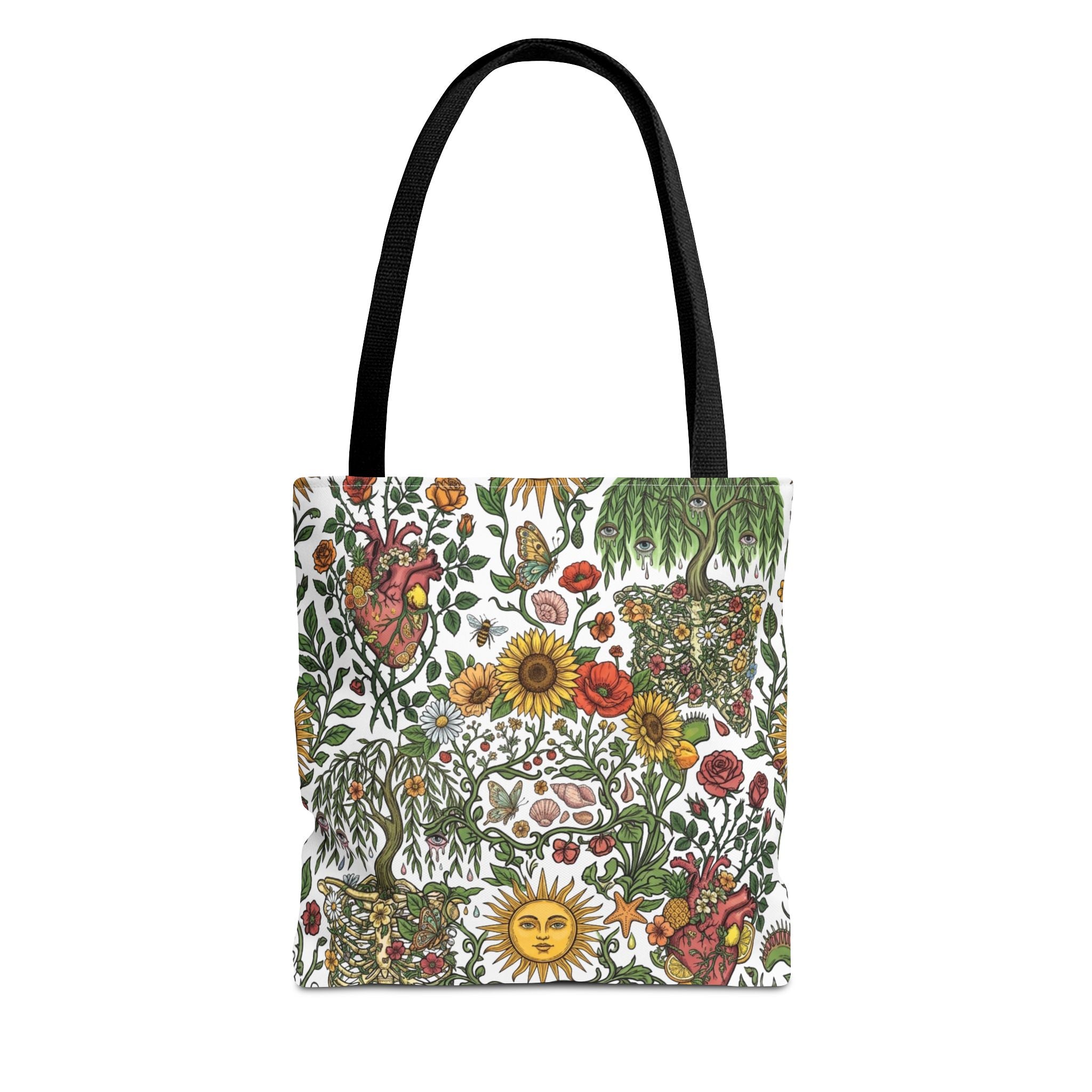 Sunny Anatomical Floral Fantasy Garden Eco Shopper Tote Bag