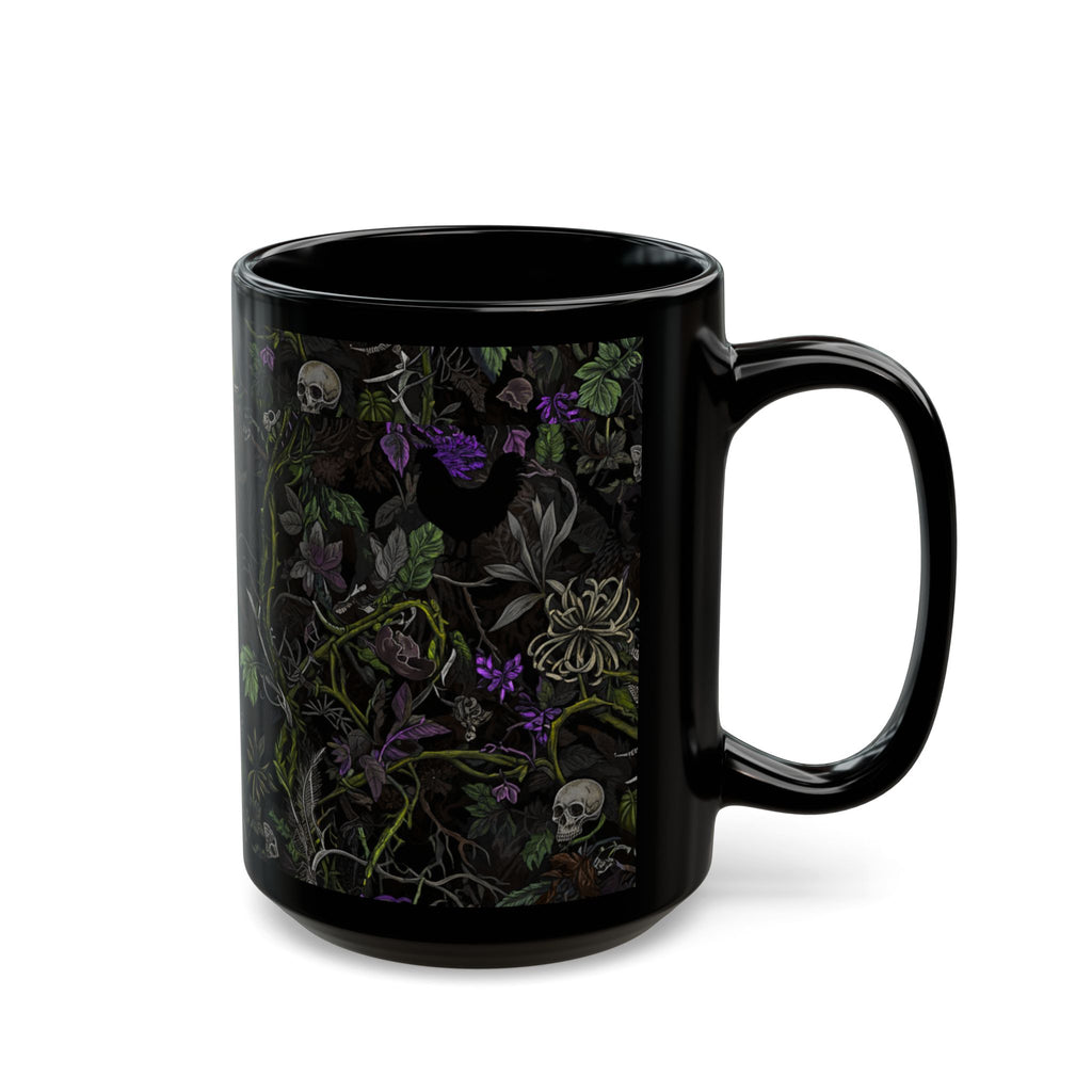 Nocturne Bloom Black Ceramic Mug