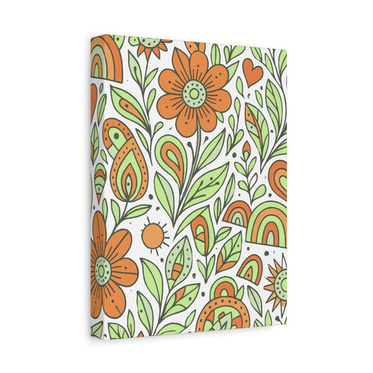 Boho Bloom Floral Canvas Wall Art: Unleash Your Inner Wildflower