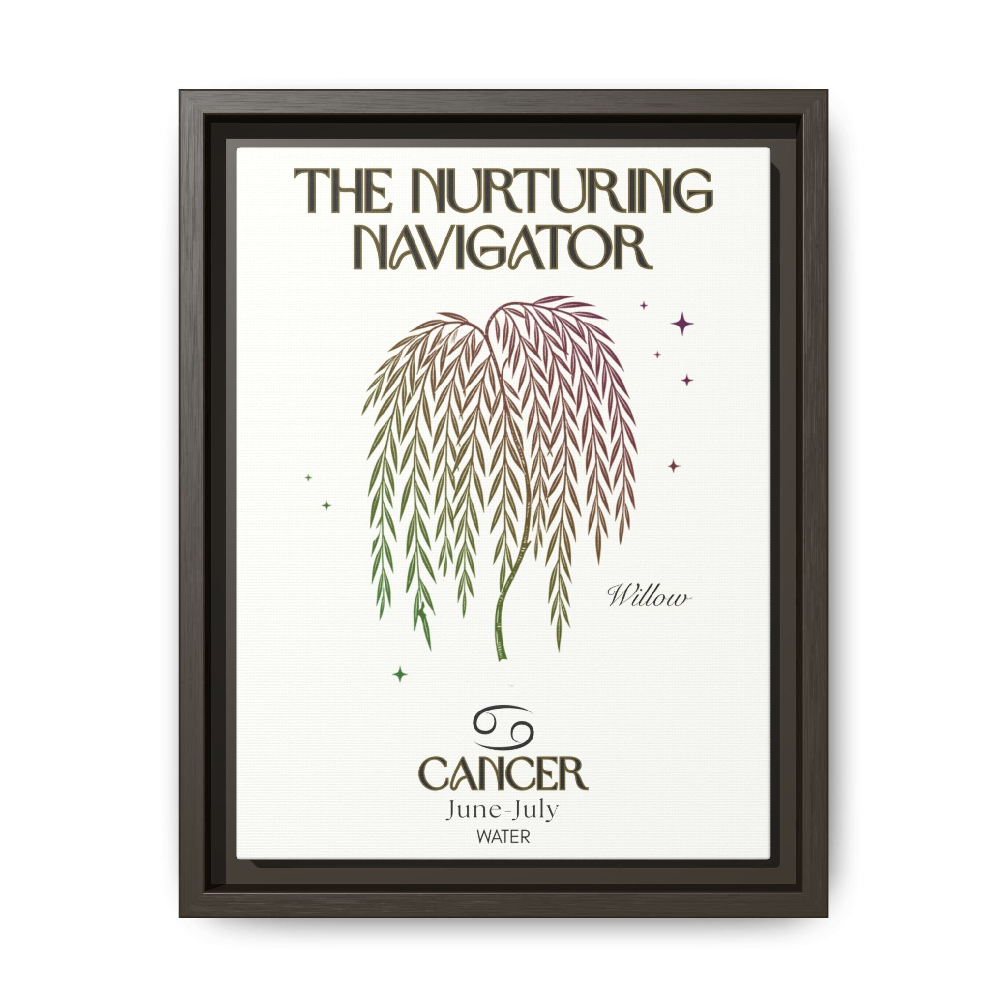 Cancer The Nurturing Navigator Willow Framed Matte Canvas
