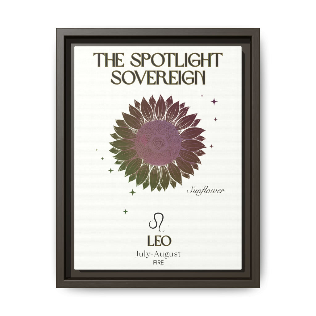 Leo The Spotlight Sovereign Sunflower Framed Matte Canvas