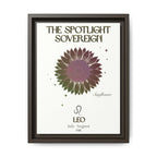 Leo The Spotlight Sovereign Sunflower Framed Matte Canvas