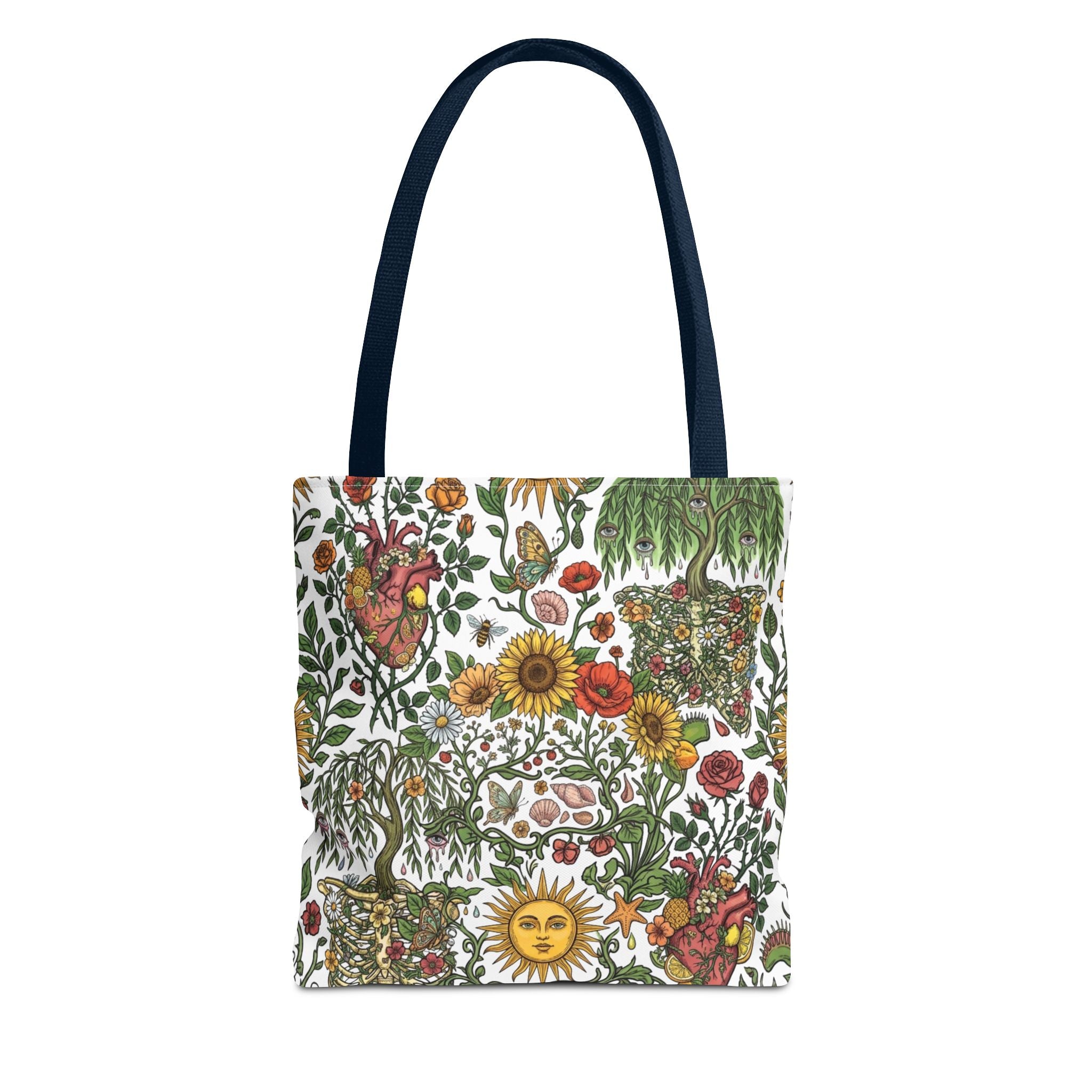 Sunny Anatomical Floral Fantasy Garden Eco Shopper Tote Bag