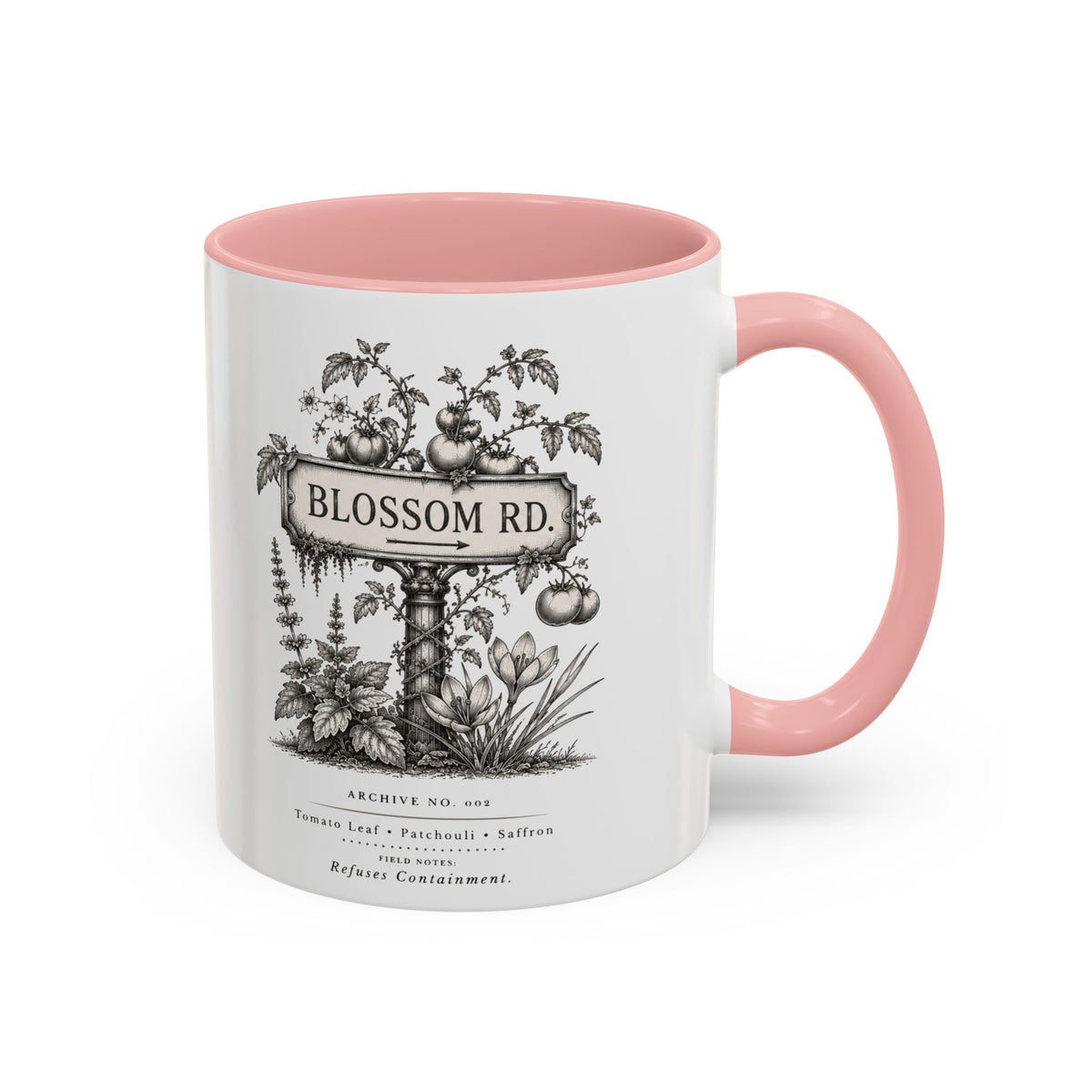 BLOSSOM RD Vintage Botanical Ceramic Accent Mug