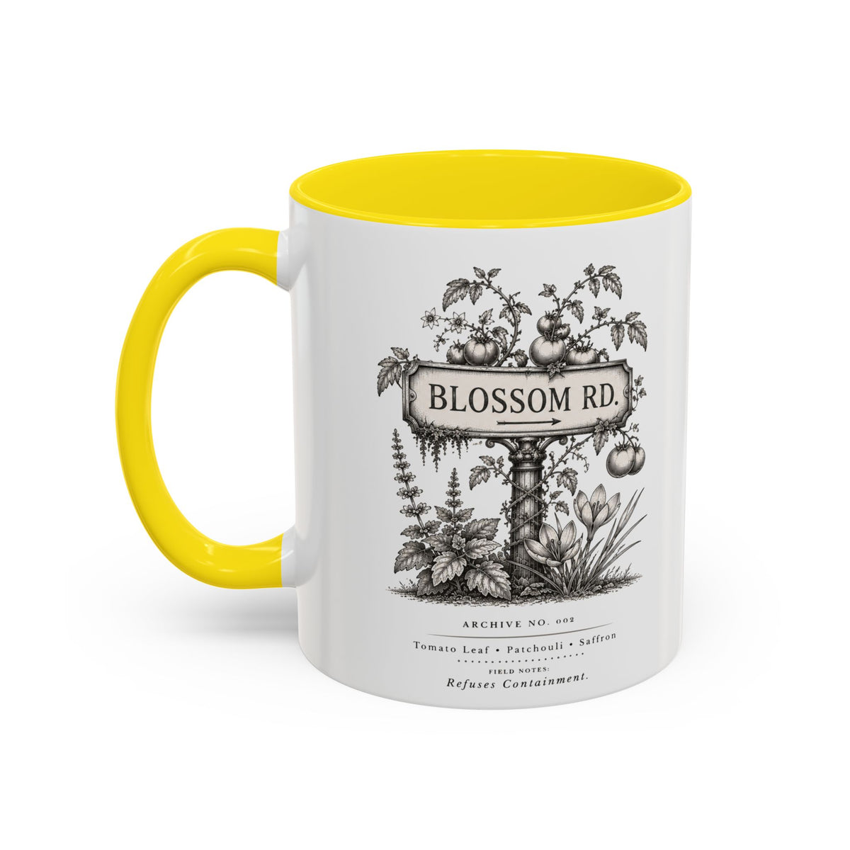BLOSSOM RD Vintage Botanical Ceramic Accent Mug