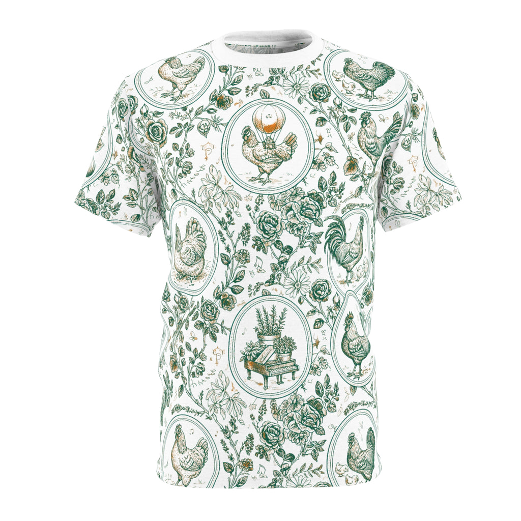 Botanical Coop Toile Vintage Farmhouse Tee