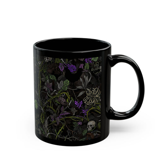 Nocturne Bloom Black Ceramic Mug