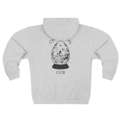 Chickening Club Winter Wonderland Snow Globe Zip Hoodie