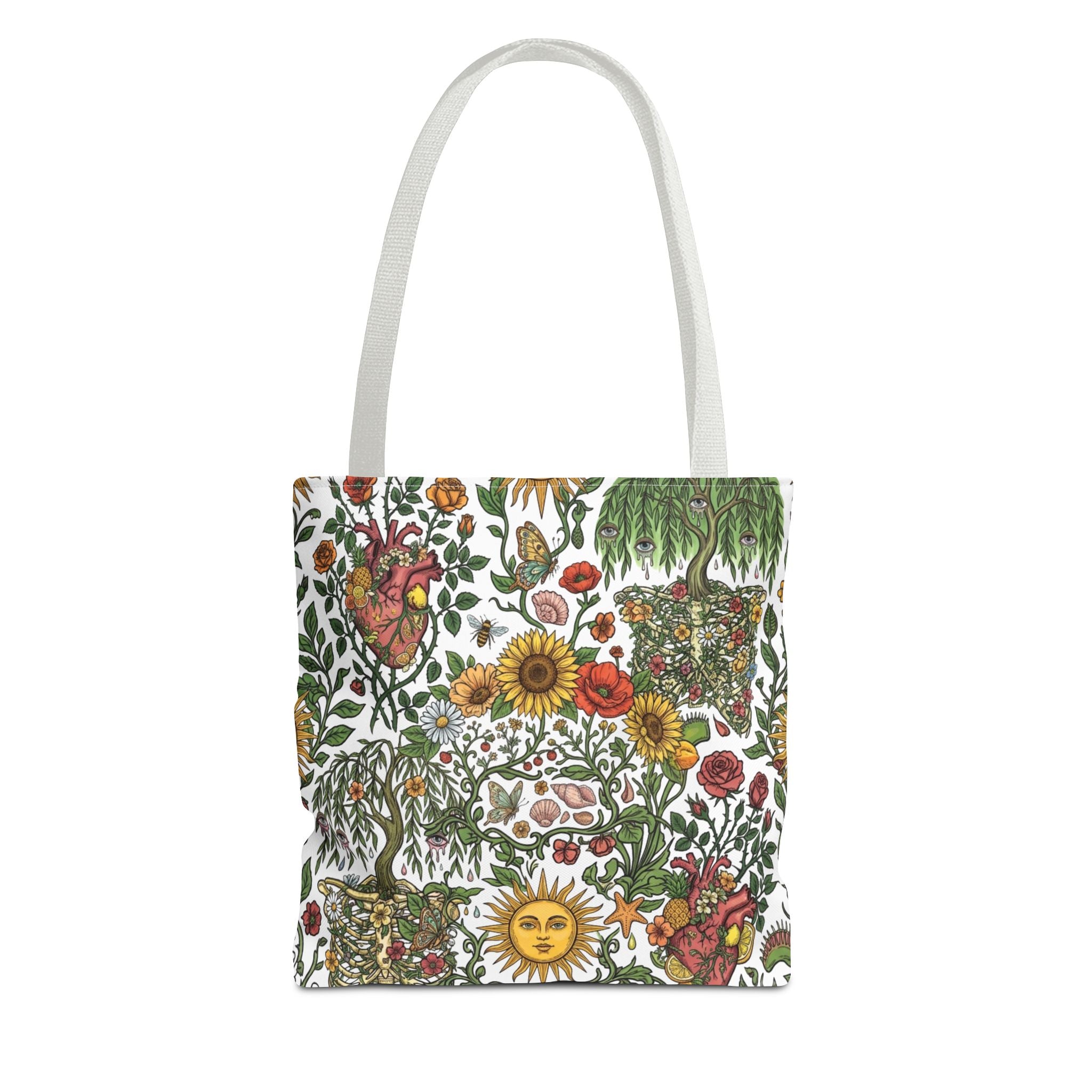 Sunny Anatomical Floral Fantasy Garden Eco Shopper Tote Bag