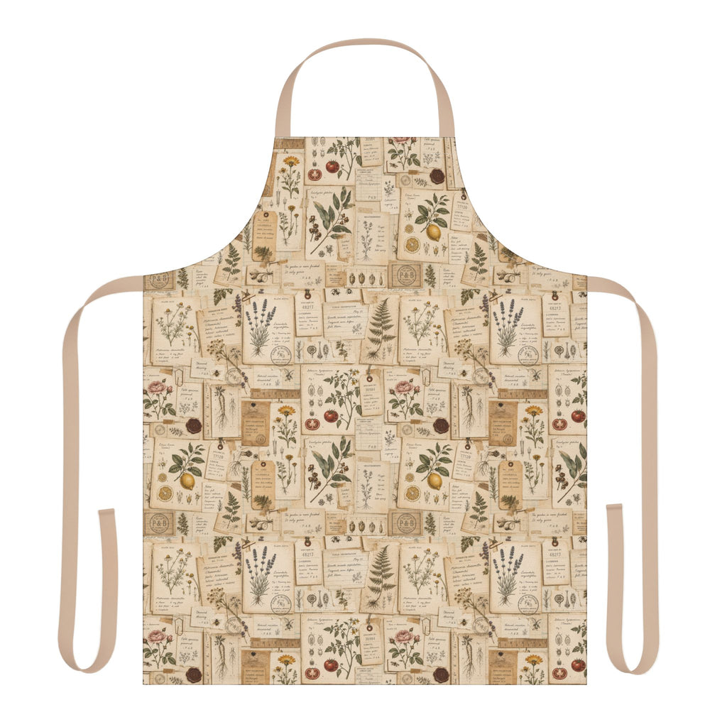 Vintage Botanical Studies Kitchen Apron