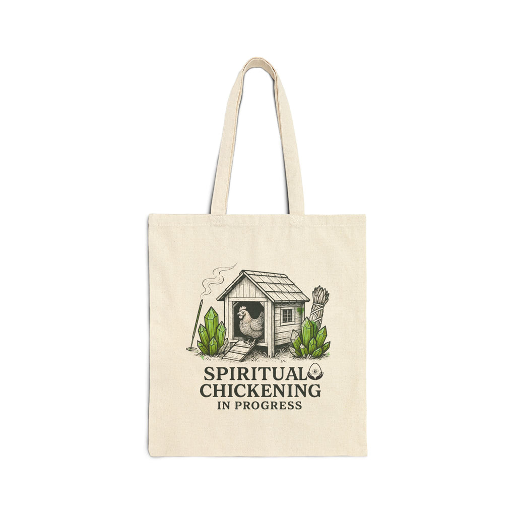Spiritual Chickening in Progress Tote Bag: Your Mystical Carry-All