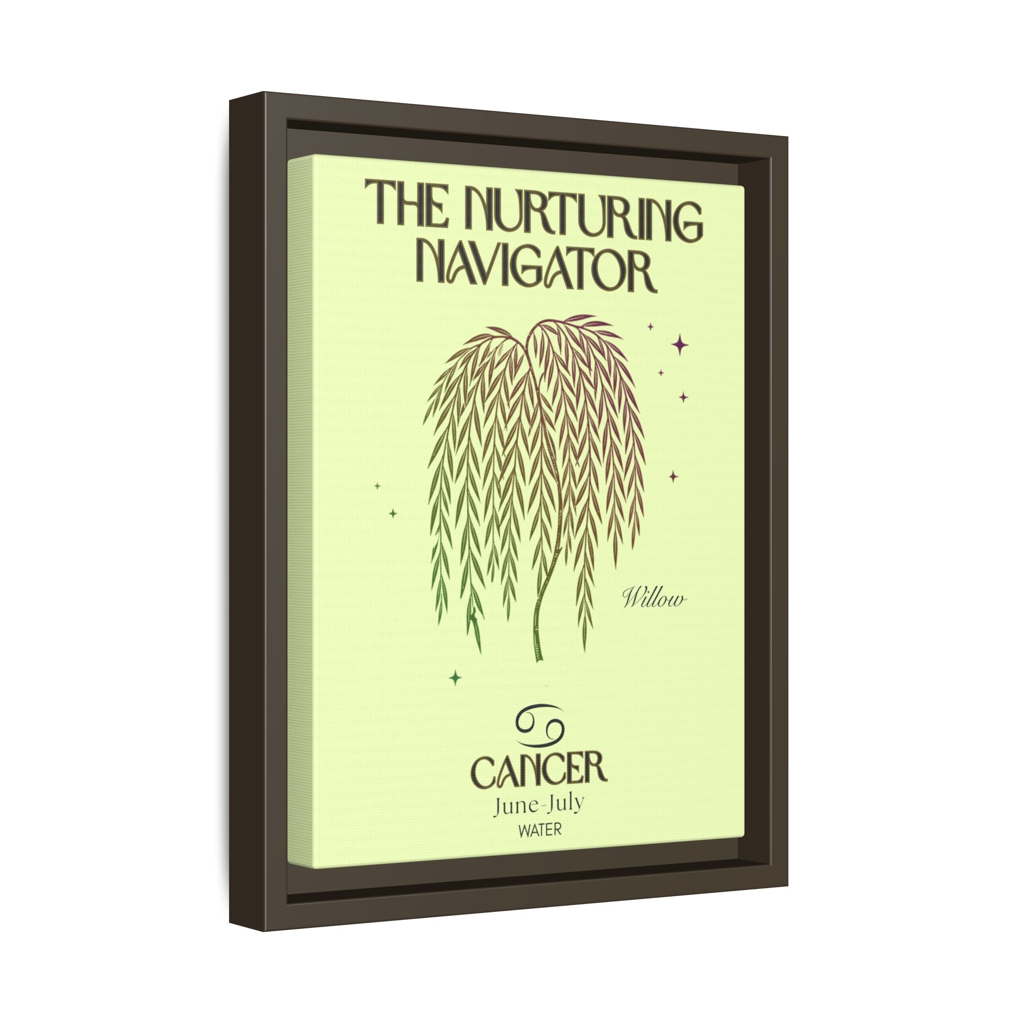 Cancer The Nurturing Navigator Willow Matte Canvas, Framed