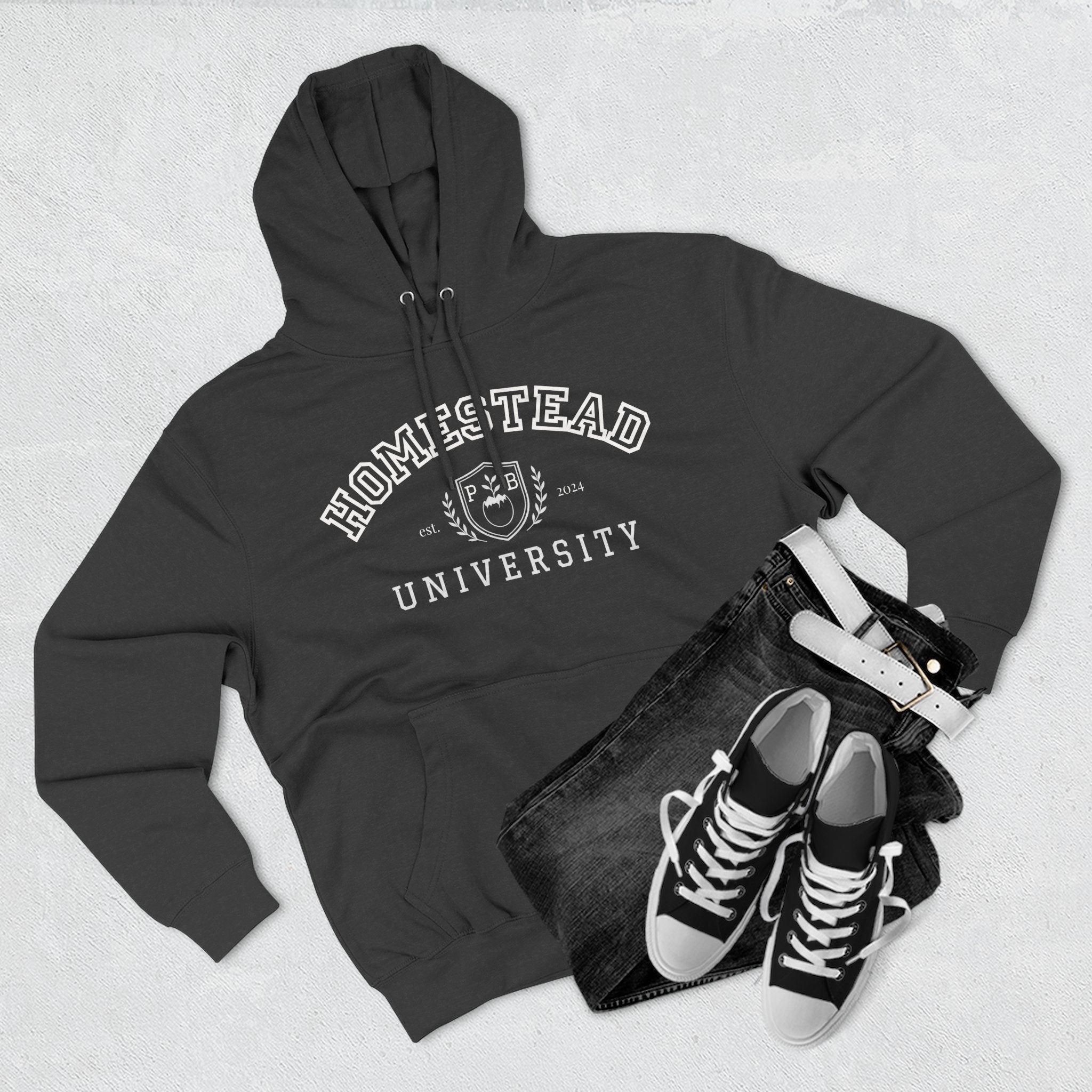 Homestead University Hoodie — Cozy Collegiate Fleece Pullover