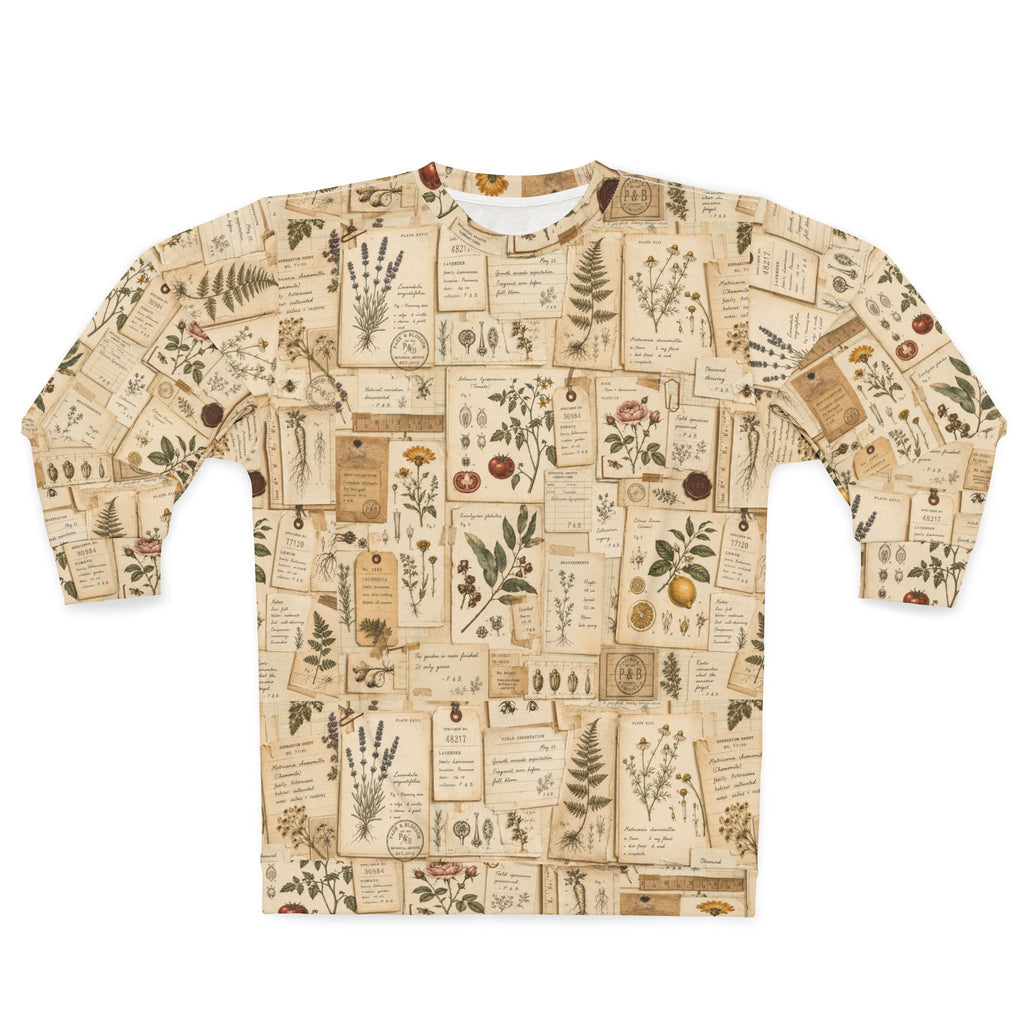 Botanical Herbarium Collage Sweatshirt
